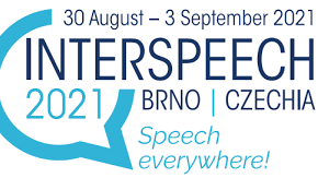 Interspeech 2021 conference logo.
