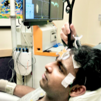 TMS experiment for neuroscience.